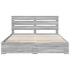 vidaXL Bed Frame with Drawer Grey Sonoma 200 x 200 cm Engineered Wood
