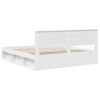 vidaXL Bed Frame with Headboard White 200 x 200 cm Engineered wood