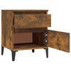 vidaXL Bedside Cabinet Smoked Oak 40x35x50 cm