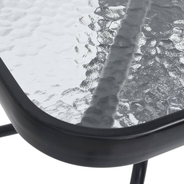 vidaXL Garden Table Black 70x70x70 cm Steel
