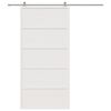 vidaXL Barn Door White 100x208 cm Solid Wood Pine