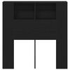 vidaXL Headboard Cabinet Black Oak 100 x 19 x 104.5 cm Engineered Wood