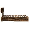 vidaXL Bed Frame with Drawer with Headboard Manual Engineered Wood