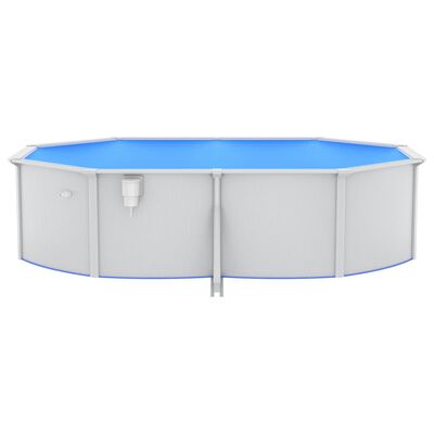 vidaXL Swimming Pool with Safety Ladder 490x360x120 cm