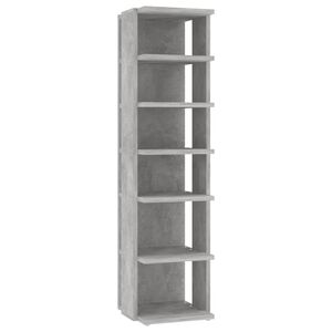 vidaXL Shoe Cabinet Concrete Grey 27.5x27x102 cm Engineered Wood