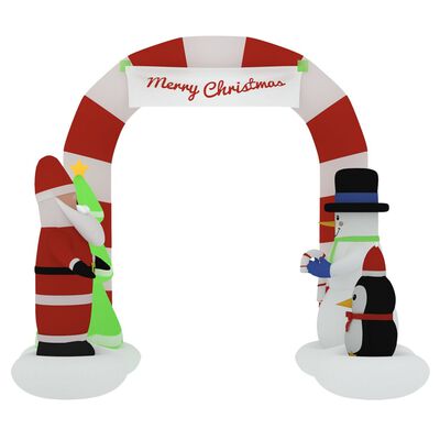 vidaXL Christmas Inflatable Arch Gate with LEDs 260 cm