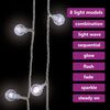vidaXL Globe Fairy String Lights 40m 400 LED Cold White 8 Function
