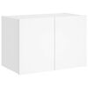 vidaXL TV Wall Cabinet with LED Lights White 60x35x41 cm