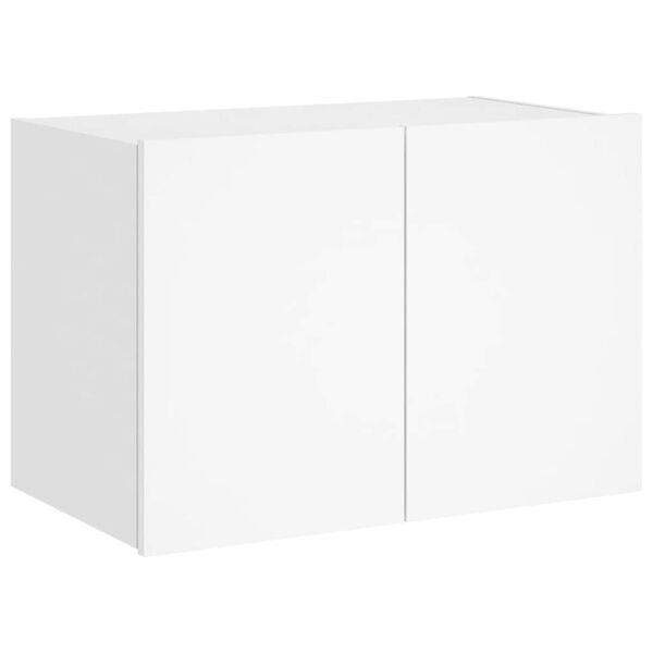 vidaXL TV Wall Cabinet with LED Lights White 60x35x41 cm