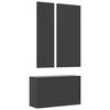 vidaXL 3-in-1 Shoe Cabinet Set Black Engineered Wood