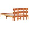 vidaXL Bed Frame with Headboard Brown 120 x 200 cm Solid Pine wood