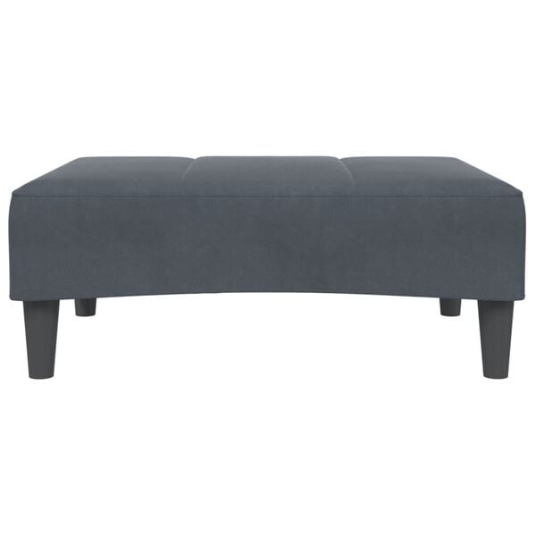 vidaXL Footstool Dark Grey 77x55x31 cm Velvet