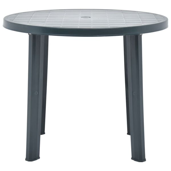 vidaXL Garden Table Green 89 cm Plastic