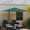vidaXL Garden Parasol Green 248.5 x 247.5 x 160 cm Polyester and Steel