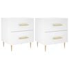 vidaXL Bedside Cabinets 2 pcs White 40x35x47,5 cm Engineered Wood