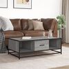 vidaXL Coffee Table Grey Sonoma 100x57x35 cm Engineered Wood and Metal