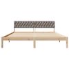 vidaXL Bed frame Brown and taupe 180 x 200 cm Solid pine wood