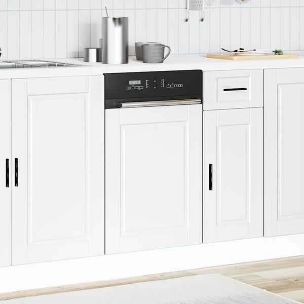 vidaXL Dishwasher Panel Porto White 45x1,5x67 cm Engineered Wood