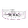 vidaXL Bed Frame without Mattress Grey King Size Solid Wood