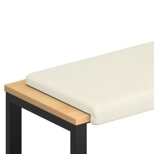 vidaXL Bench Cushion Corduroy Cream Depth 35 cm