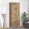 vidaXL Highboard with Drawer 2 pcs Artisan Oak Engineered Wood