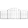 vidaXL Arched Gabion Baskets 12 pcs 200x30x60/80 cm Galvanised Iron