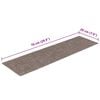vidaXL Stair Mats Self-adhesive 15 pcs 76x20 cm Beige Rectangular