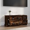 vidaXL TV Cabinet Smoked Oak 100x35.5x45 cm Engineered Wood