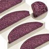 vidaXL Stair Mats 30 pcs 65x21x4 cm Dark Purple Half Round Large