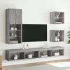 vidaXL TV Cabinet with LED Lights Grey Sonoma 40.5x30x102 cm