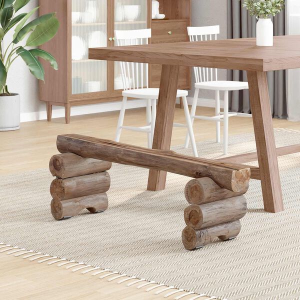 vidaXL Bench Natural 115 x 30 x 34 cm Solid Teak Wood