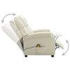 vidaXL Massage Chair Cream White Faux Leather
