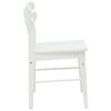 vidaXL Dining Chair 2 pcs White Solid Rubber Wood