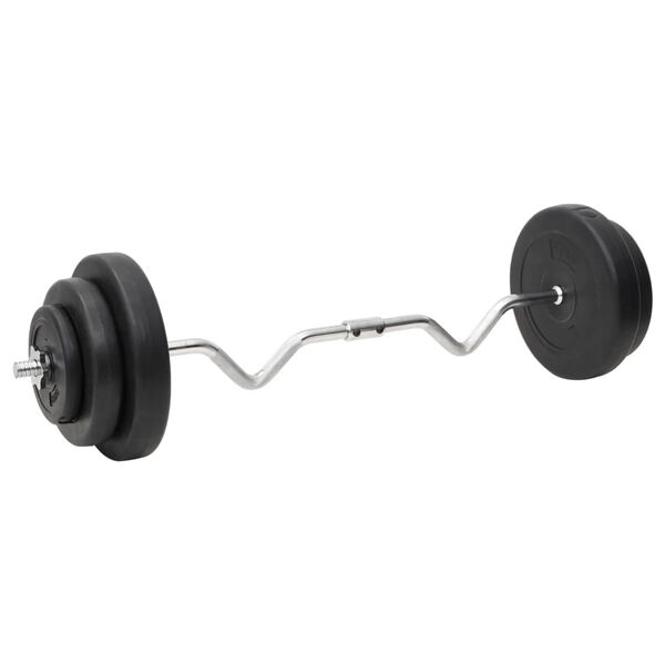 vidaXL Curl Barbell and Dumbbell with Plates 60 kg