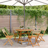 vidaXL 5 Piece Garden Dining Set Beige Poly Rattan and Solid Wood