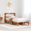 vidaXL Bed Frame without Mattress Wax Brown 90x200 cm Solid Wood Pine