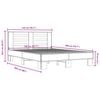 vidaXL Bed Frame without Mattress Black 140x200 cm