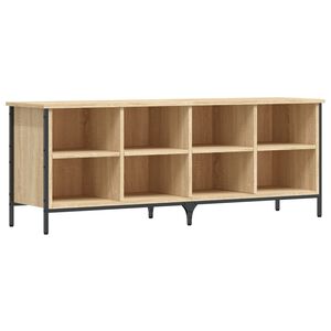 vidaXL Shoe Cabinet Sonoma Oak 131x35x50 cm Engineered Wood