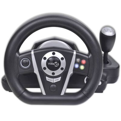 Gaming Racing Wheel for PS2/PS3/PC Black