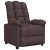 vidaXL Recliner Chair Dark Brown Fabric