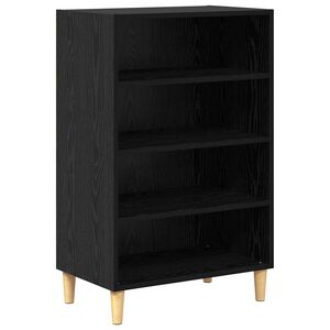 vidaXL Sideboard Black Oak 57 x 35 x 89.5 cm Engineered Wood
