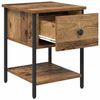 vidaXL Bedside Table Old Wood 34 x 35.5 x 45 cm Engineered Wood
