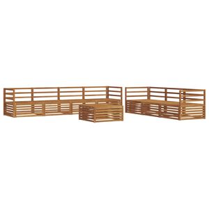 vidaXL Outdoor Sofa Set 8 pcs Natural Solid Acacia Wood