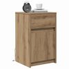 vidaXL LED Bedside Cabinet 2 pcs Artisan oak 38 x 34 x 61 cm