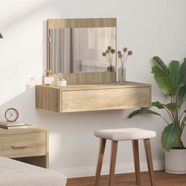 vidaXL Dressing Table Brown 83 x 40 x 70 cm Engineered Wood