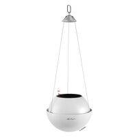 LECHUZA Hanging Planter BOLA Color 23 ALL-IN-ONE White
