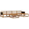 vidaXL Outdoor Sofa Set 6 pcs Natural Solid Acacia Wood