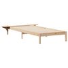 vidaXL Bed Frame with Side Tables Natural 100 x 210 cm Solid Pine Wood