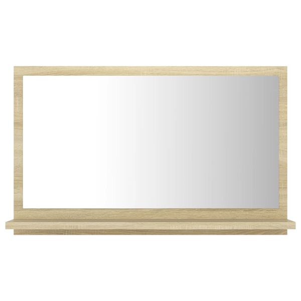 vidaXL Bathroom Mirror Sonoma Oak 60x10.5x37 cm Engineered Wood