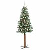 vidaXL Slim Christmas Tree Green 180 cm PVC and Solid Pine wood